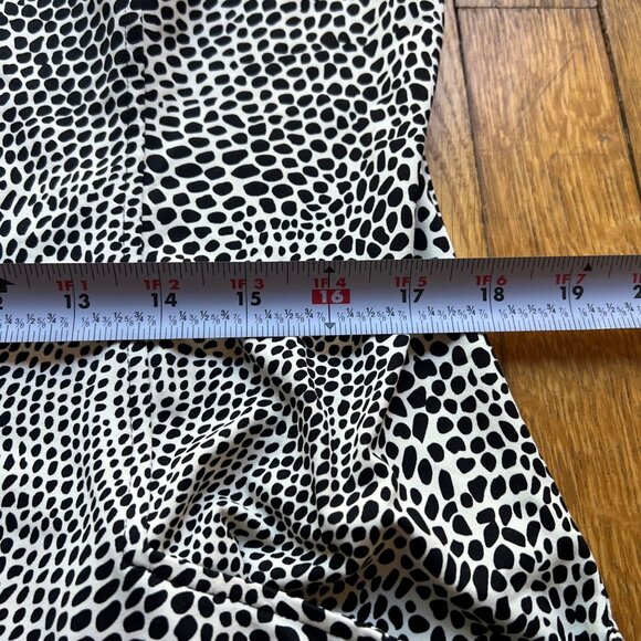 J. McLaughlin Size XL Black & White Animal Print 3/4 Sleeve Bodycon Shift Dress - Picture 10 of 16